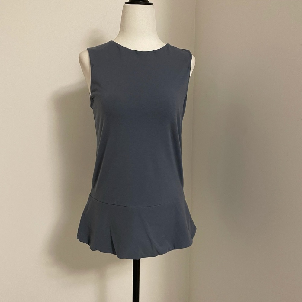 Brunello Cucinelli sleeveless peplum cotton top